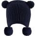 KAKU NANU Toddler Winter Hat with Double Pom Pom | Fleece Lined Beanie for Boys & Girls 1-2 Years | Dark Blue - Buy Online on GoSupps.com