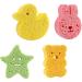 Beaupretty 4Pcs Loofah Sponge Set - Star Bear & Bunny Shaped Bath & Shower Scrubber for Deep Cleaning - Perfect for Body Wash - Buy Online on GoSupps.com