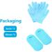 Pinkiou Moisturising Gel Socks & Gloves Set - Hydrating Treatment for Cracked Hands and Feet (Blue) - Buy Online on GoSupps.com