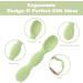 Vicloon Baby Fork and Spoon Set - 2Pcs Silicone Weaning Spoon Set for Self Feeding - Easy Grip Toddler Cutlery Kit in Light Green - Buy Online on GoSupps.com