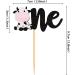 Keaziu 24 Pack Cow one Cupcake Toppers Happy Birthday Cupcake Decorations for Cow Farm Animal Zoo Themed Kids Boy Girl Birthday Party Supplies Three Layers Party Decor Cow One Pink - Buy Online on GoSupps.com