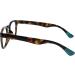 Opulize Ava Long-Distance Glasses - Scratch-Resistant Brown Tortoise Frames for Short-Sightedness | Turquoise Accents | Men's Masters M62 | -1.00 Dioptre - Buy Online on GoSupps.com