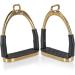 Equinate Safety Bar Charles 12cm Gold | Anti-Slip Rubber Tread Stirrup for Adults & Children | Ankle Relief - 2 Pieces - Buy Online on GoSupps.com