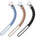 Viyuse one Piece Pacifier Clip Holder Silicone Pacifier Chain BPA Free Teether Clip Soothers Binky Holder for Baby Soothie Paci Clip Girls and Boys Birthday Christmas Shower Gift 3 black