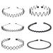 Mens Sports Hair Bands For Men Non-Slip Sports Fashion Headband Metal Hair Band For Men Hair Hoop For Outdoor Sports Weddings And Daily Wear (6 Pieces) 6pcs