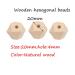 Alenybeby Organic Wooden Hexagon Beads - 20mm Faceted Ecofriendly Wood Beads for DIY Craft Jewelry (20pcs) - Buy Online on GoSupps.com