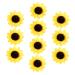 Alipis 10Pcs craft sunflowers flower head DIY garland sunflowers for crafts Ornament artificial flower headgear crafts Accessories decorate fabric sunflowers for crafts wedding Yellow 6x6cm