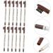 CANIGHT 12pcs Cosmetic Supplies Brow Pencil Brush Coffee Eyebrow Pencil Powder Wood - Buy Online on GoSupps.com