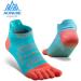 AONIJIE High Performance Athletic Running Toe Socks 3 Pairs - Men & Women, Black/Lake Blue/Blue, Medium - Buy Online on GoSupps.com
