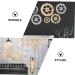 ABOOFAN 1pc Gear Ornament Pendant Bar Hanging Ornament Art Craft Wall Decor Cafe Hanging Ornament Golden 32X32CM - Buy Online on GoSupps.com