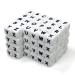 WangLaap 104 Pcs Silicone Letter Beads  12mm Square Letter Beads  Silicone Beads for Keychain Making  Alphabet Silicone Beads for Bracelet Making (104)