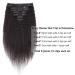 Shop Elailite 40cm Afro Clip-In Extensions | Real Remy Hair 115g 8 Parts Set Kinky Straight #1B Natural Black - Buy Online on GoSupps.com