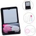 Buy Homsfou 12-Slot Contact Lens Case with Mirror - Travel-Friendly Colored Lens Holder Box (Black 4pcs) | Durable & Compact - Perfect for International Shipping - Buy Online on GoSupps.com