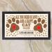 All You Need is Love Rubber Backed Personalised Cat Pet Paw Print Food Bowl Feeding Mat - Gift Idea - Buy Online on GoSupps.com