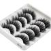 False Eyelashes Elocoise 5 Pairs 3D Eyelashes Reusable Long Handmade Artificial Eyelashes for Eye Makeup (3D-52)