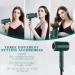 1800W Professional Ionic Hair Dryer with Diffuser and Nozzles - Fast Drying Compact Portable Green Hair Dryer - Buy Online on GoSupps.com