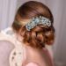 insowni 4 Pack Luxury Glitter Jeweled Hair Combs - Sparkly Rhinestones & Crystals - Gold Metal Hair Accessories for Women - Buy Online on GoSupps.com