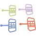 Alomejor Silicone Baby Bite Ring Toys - 4 Pack Infant Teething Relief & Soothing Rings - Buy Online on GoSupps.com