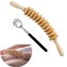Massage roller wood massage device wood massage roller roller fascia stick wood with handle for neck legs back body with scratching hand