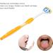 10pcs Tongue Coating Cleaner Brush - Ergonomic Silicone Tongue Scraper for Fresh Breath & Plaque Removal (Yellow) - International Shipping - Buy Online on GoSupps.com