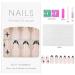 Buy Vaveah 24 Pcs Medium Press on Nails - Acrylic Stiletto Fake Nails with Stars & Glue for Women - Black French Design - Buy Online on GoSupps.com