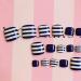 Yienate Ocean Blue Striped False Toenails - Chic Bling Bride Summer Nail Tips | 24-Hour Complete Cover - Buy Online on GoSupps.com