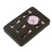 Exercise basis base nail tip holder magnetic nail tip oval crystal exercise level basic alloy holder nail art display stand-3 colors (pink)