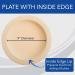 Durable Foldable Travel Plate with Spill Prevention Edge - 9 Inch Cream - Buy Online on GoSupps.com