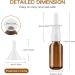 Nasal Spray Bottle Set - 6 Pcs 30ML Amber Refillable Fine Mist Sprayers with Funnels & Labels | Perfect for Travel & Home Use - Buy Online on GoSupps.com