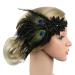 Minkissy 1920s Flapper Headband | Great Gatsby Vintage Hair Accessory | Roaring 20s Feather Hair Band for Women - Buy Online on GoSupps.com