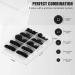 100 Pcs Eco-Friendly Resin Sewing Buttons - 4-Hole Craft Buttons in 5 Sizes, Black Round Mixed Buttons for Sewing, DIY, Holiday Decor - Buy Online on GoSupps.com