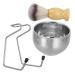 1 set shaving brush set tool stainless steel man metal cleaning brush 11.2x8.1cm various colors