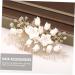 Ipetboom Wedding Hair Comb Bridal Hair Comb White Zinc Alloy Wedding Bride Wedding Hair Piece - Buy Online on GoSupps.com