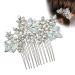 TAIOSNADJ Crystal Bridal Hair Comb Handmade Hair Accessories Wedding Rhinestone Hair Side Comb for Bride Wedding Prom Flower Girl Headpieces