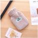 Heat bottle with cover heat bottle Children fluffy hot water bottle ko Small rubber heat bottle 0.5 liters with soft cover mini hot water bottle for children and adults (gray)