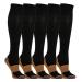 Weekend Peninsula 5 pair of compression stockings Knee socks Socks for women and men sports running flight travel travel pregnancy medical compression socks S-M Black & Brown