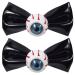 Lankater 2pcs Eyeball Hair Bow Solid Hair Clip Punk Bow Hair Accessories For Girls Gift (Black)