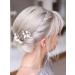 Flower Bride Wedding Hair Pins - Crystal Bridal Head Piece (Pack of 3) - B Silver - Buy Online on GoSupps.com