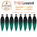 Pre-Stretched Braiding Hair - Showjarlly 26 Yaki Texture Crochet Extensions (8 Pack) - Soft Art Fiber in T1B/Green & 1B/66 - International Shipping Available - Buy Online on GoSupps.com