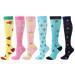 Compression stockings for women and men funny compression stockings different patterns compression stockings for athletes running cycling air travel 6 pairs