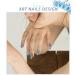 Sethexy Glitter Almond False Nails - 24 Pcs Swirl Press-On Nails for Women & Girls | Blue Hawaii Acrylic Stick-On Nails - Buy Online on GoSupps.com