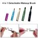 Simarro 4 in 1 Makeup Brush Set - Portable Travel Size Multicolor Makeup Brushes for Foundation Concealer Eyebrow and Eyeshadow - International Shipping Available - Buy Online on GoSupps.com