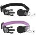 Personalized Reflective Cat Collar - Mogokoyo 2-Pack Bells Neck Band with Safety Clasp - Adjustable Cat Collar (Black & Purple) - Buy Online on GoSupps.com