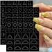 Dornail 6 Sheets Airbrush Stencils Nail Stickers - Butterfly Flower Moon Star Heart Cross French Nail Decals for DIY Nail Designs - Buy Online on GoSupps.com