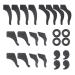EXCEART Eyeglass Holder Silicone Ear Hook Anti-Slip Temple Tip Holder Anti-Slip Comfortable 4.3X1.7CM