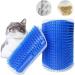 Bobozhong Cat Brush Set - 2 Large Self-Grooming Corner Brushes for Cats | Includes Catnip & Screws for Itching Massage (Blue) - Buy Online on GoSupps.com