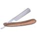 Professional razor shave shave 2 colored wooden handle hairstyle rust free shaving razor with a case of razor with a hollow cut and blade with gold etching