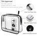 TSA Approved Clear Toiletry Bag Set - 2pcs Quart Sized 3-1-1 Kit for Travel, Carry On Airport Compliant (Black) - Buy Online on GoSupps.com