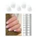 Wahrshei Wahrshei 23 x White Gradient Gel Nail Stickers Semi-Cured Gel Nail Stickers