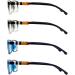 Buy LHSDMOAT Blue Light Reading Glasses | 4 Pack Vintage Rectangular Frame for Men & Women - 1.50 Optics Aid - Buy Online on GoSupps.com